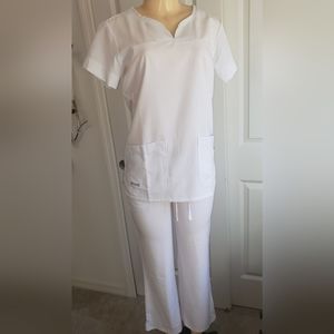White Nursing Graduation Scrub Set